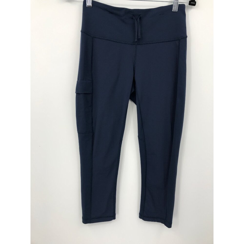 Kuhl Women's Cropped Active Legging Travrse Kapri Raven UPF 50 Blue Small